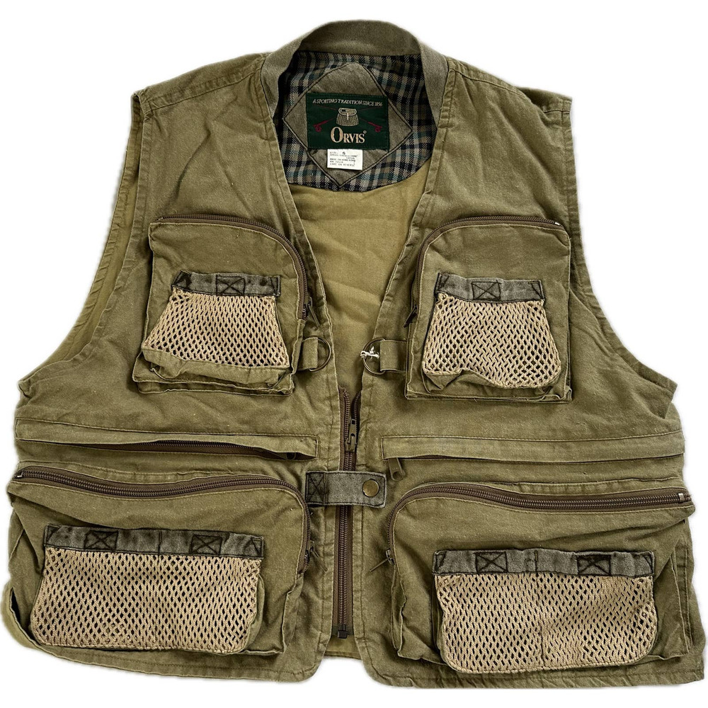 Vintage 80s 90s Orvis Fishing Safari Small Vest VTG - Picture 1 of 6